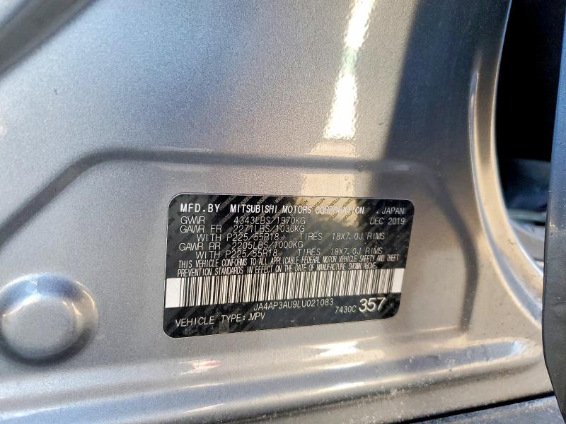 Продаж на аукціоні авто 2020 Mitsubishi Outlander Sport, vin: JA4AP3AU9LU021083, номер лоту: 77393225