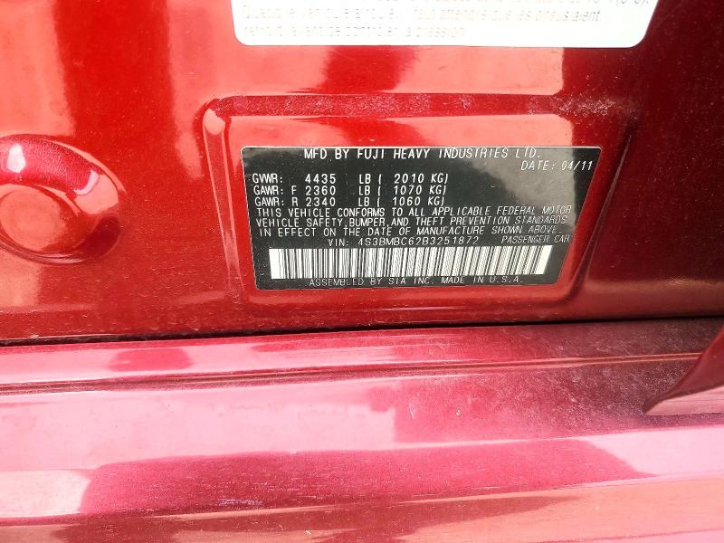 Продаж на аукціоні авто 2011 Subaru Legacy, vin: 4S3BMBC62B3251872, номер лоту: 74959845
