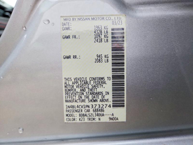 Aukcja sprzedaży 2023 Nissan Altima, vin: 1N4BL4CV1PN373274, numer aukcji: 76136065