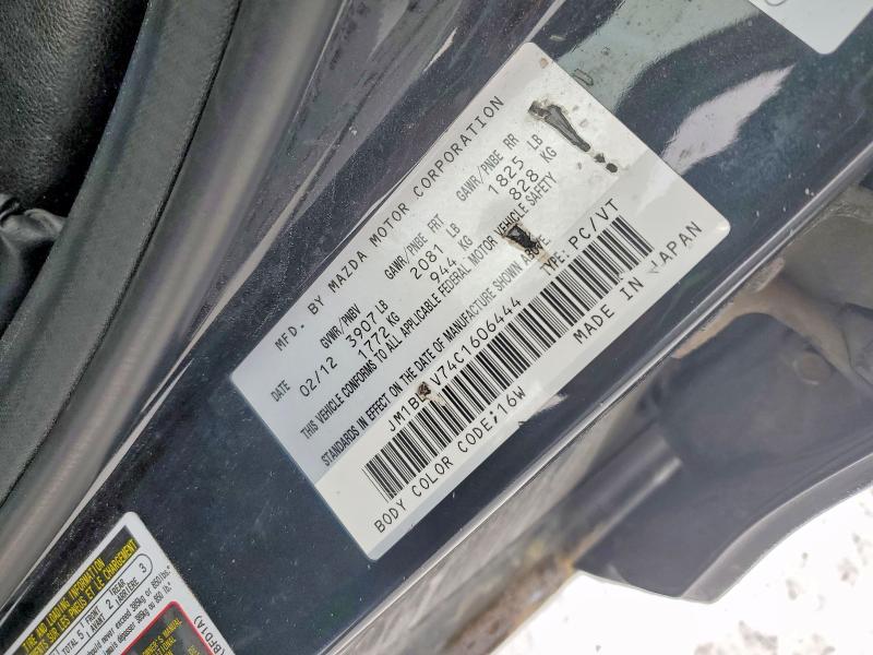 Продаж на аукціоні авто 2012 Mazda 3, vin: JM1BL1V74C1606444, номер лоту: 77196715