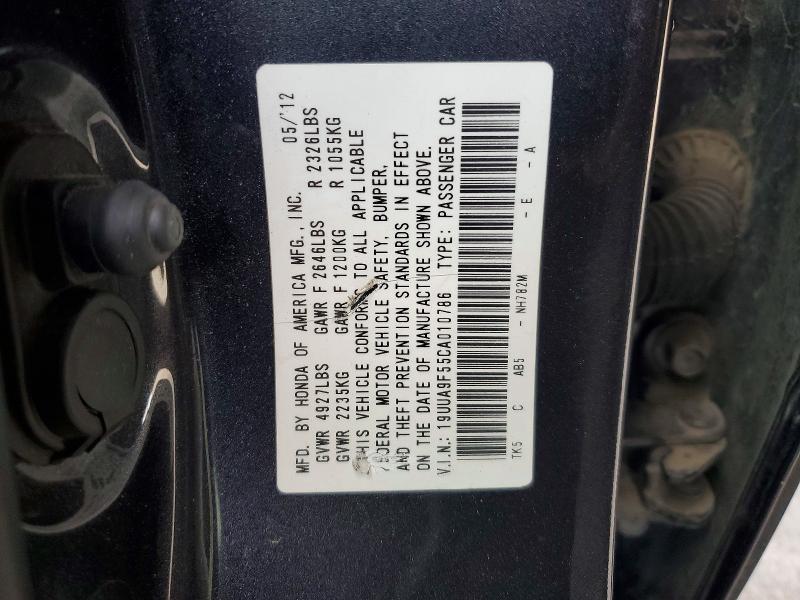 Продажа на аукционе авто 2012 Acura Tl, vin: 19UUA9F55CA010786, номер лота: 78274435