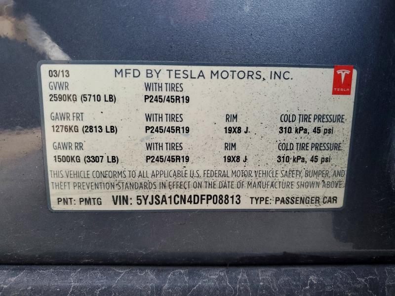 Aukcja sprzedaży 2013 Tesla Model S, vin: 5YJSA1CN4DFP08813, numer aukcji: 78730655