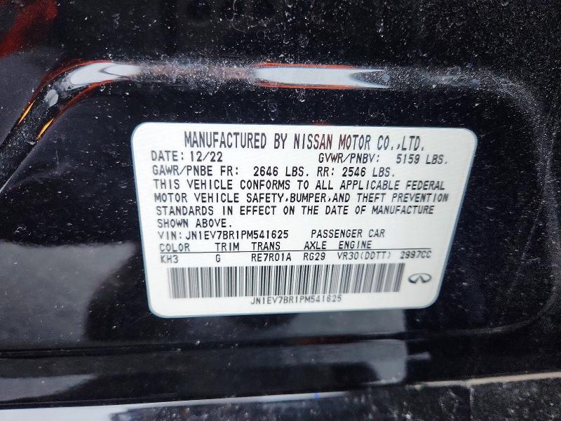 Aukcja sprzedaży 2023 Infiniti Q50, vin: JN1EV7BR1PM541625, numer aukcji: 77804085