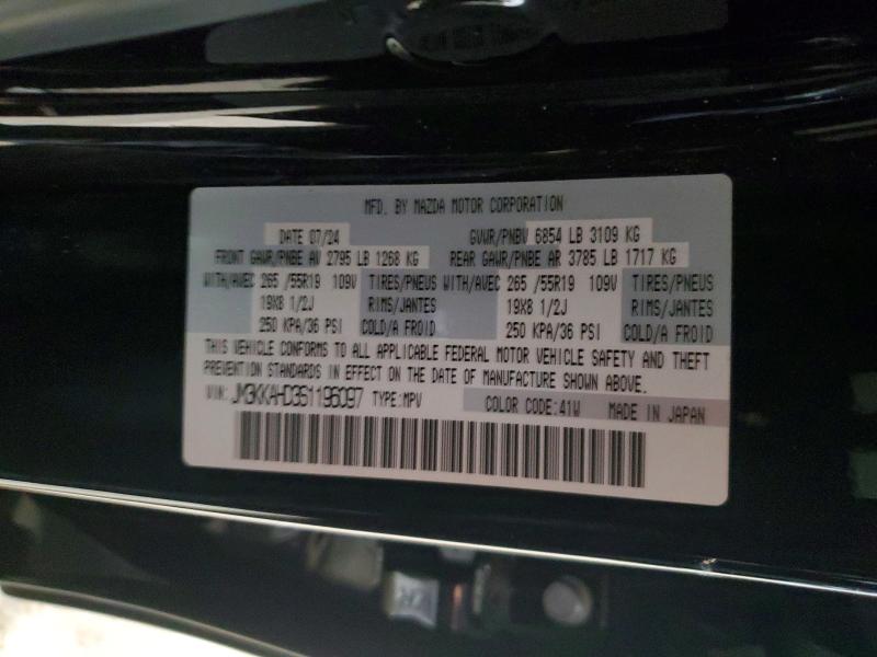 74410875 :رقم المزاد ، JM3KKAHD3S1196097 vin ، 2025 Mazda Cx-90 مزاد بيع
