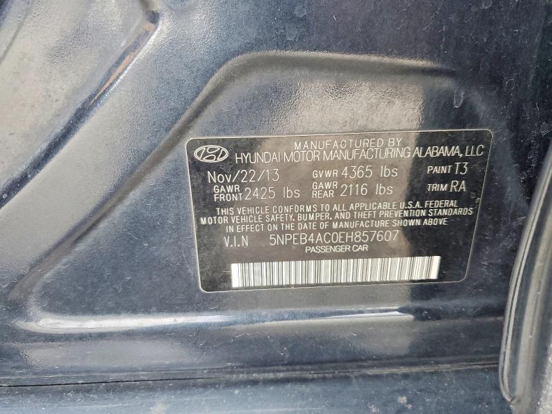 Продаж на аукціоні авто 2014 Hyundai Sonata, vin: 5NPEB4AC0EH857607, номер лоту: 78477335
