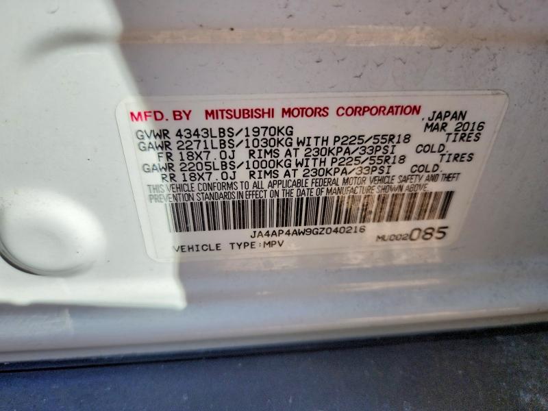 Продаж на аукціоні авто 2016 Mitsubishi Outlander Sport, vin: JA4AP4AW9GZ040216, номер лоту: 77125665
