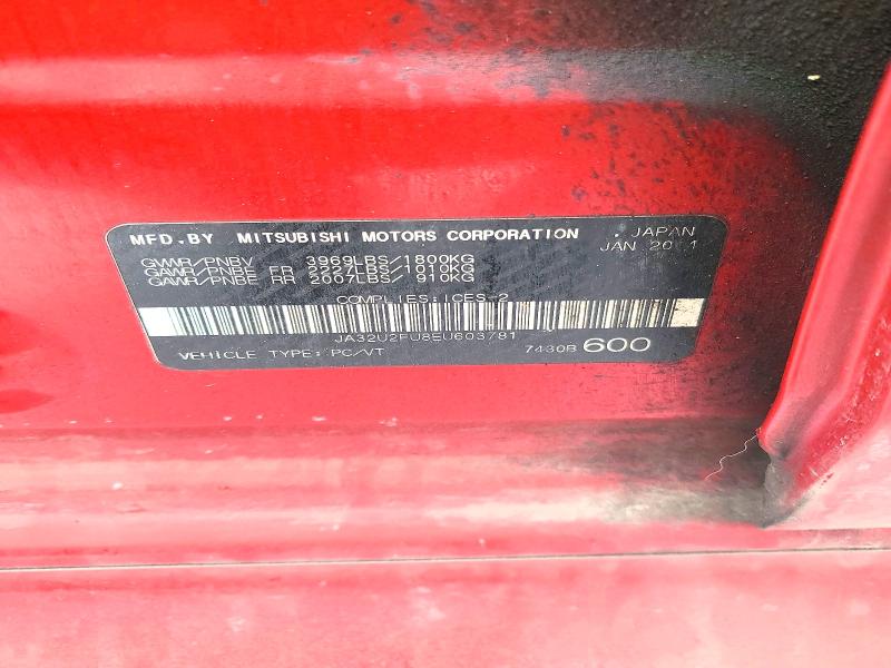 74943435 :رقم المزاد ، JA32U2FU8EU603781 vin ، 2014 Mitsubishi Lancer مزاد بيع