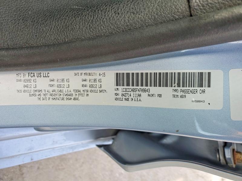 Продажа на аукционе авто 2015 Chrysler 200, vin: 1C3CCCAB5FN709643, номер лота: 98635055