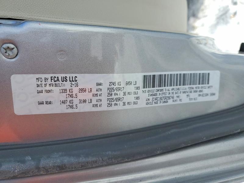 Aukcja sprzedaży 2016 Chrysler Town & Country, vin: 2C4RC1BG7GR296746, numer aukcji: 75464805