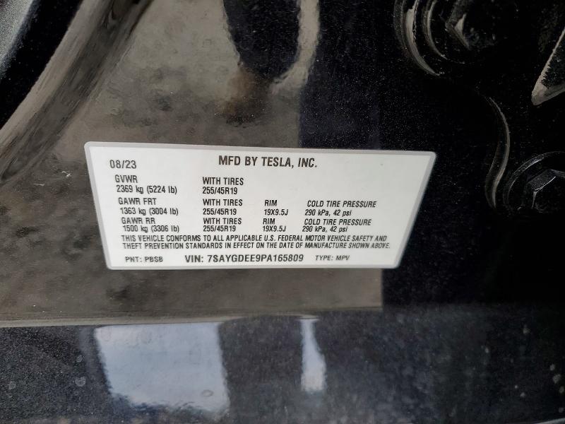 Продаж на аукціоні авто 2023 Tesla Model Y, vin: 7SAYGDEE9PA165809, номер лоту: 76648645