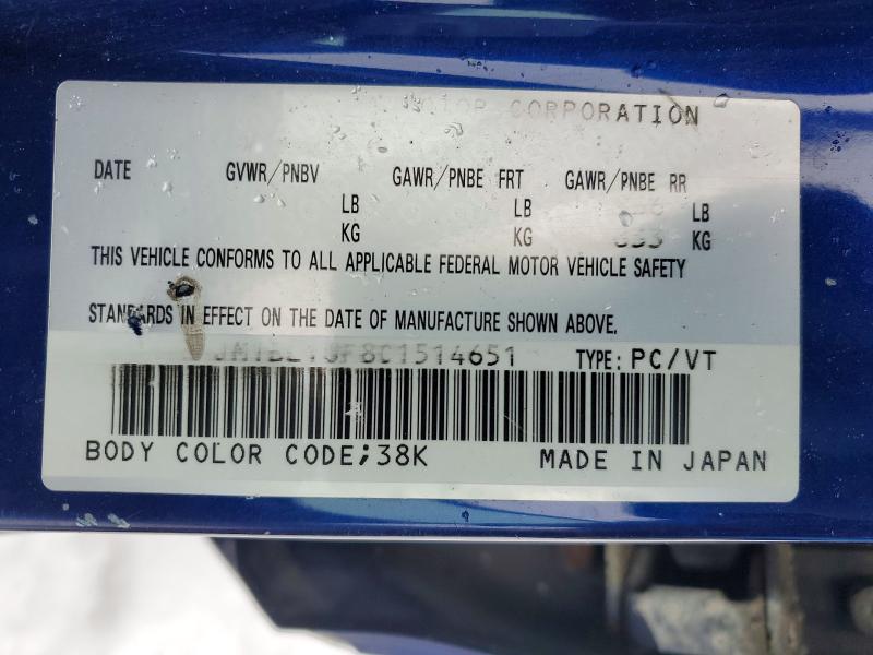 Auction sale of the 2012 Mazda 3, vin: JM1BL1UF8C1514651, lot number: 76155075