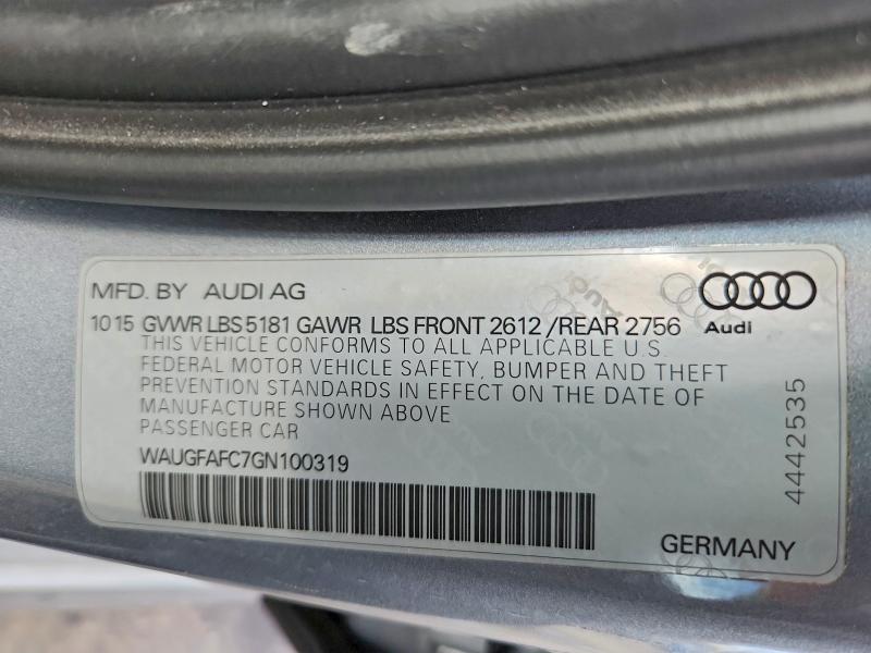 Продаж на аукціоні авто 2016 Audi A6, vin: WAUGFAFC7GN100319, номер лоту: 76666515