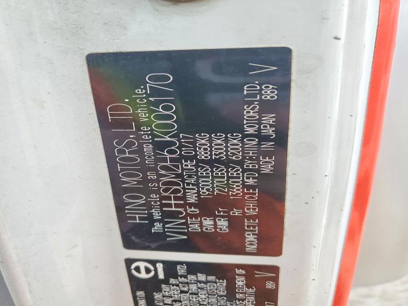 Aukcja sprzedaży 2018 Hino 195, vin: JHHSDM2H6JK006170, numer aukcji: 77079645