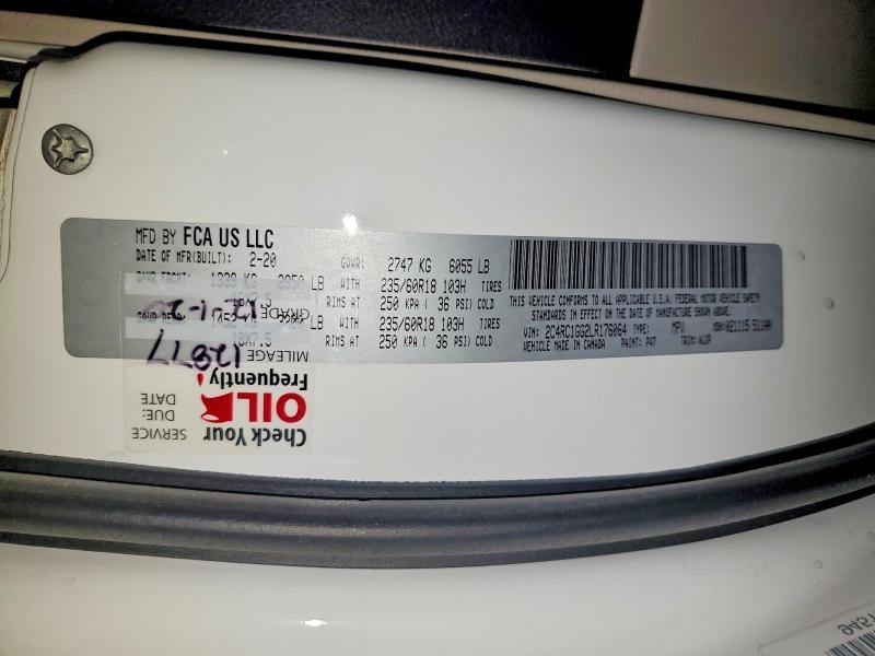 Продажа на аукционе авто 2020 Chrysler Pacifica, vin: 2C4RC1GG2LR176064, номер лота: 75448575