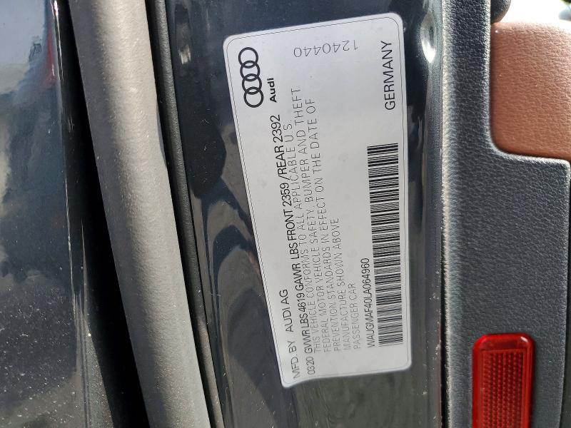 Продажа на аукционе авто 2020 Audi A4, vin: WAUGMAF40LA064960, номер лота: 77822215