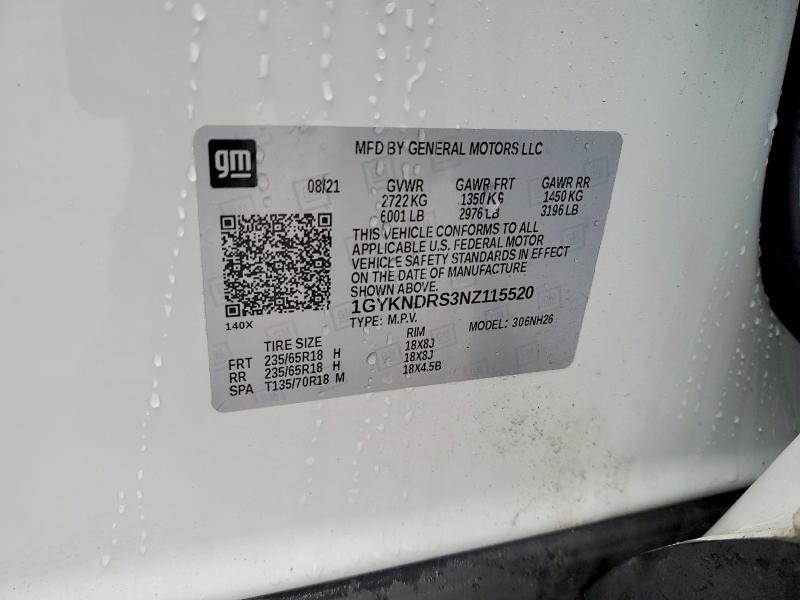 Продажа на аукционе авто 2022 Cadillac Xt5, vin: 1GYKNDRS3NZ115520, номер лота: 78068845
