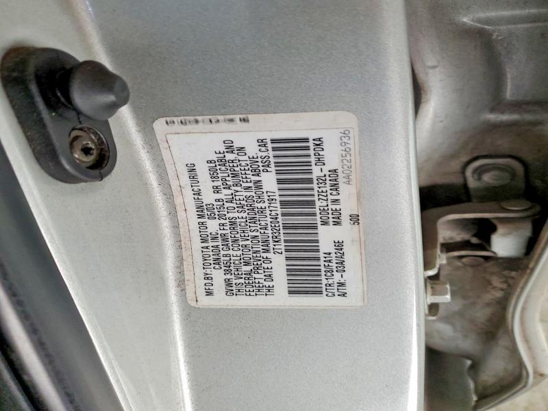 Продаж на аукціоні авто 2004 Toyota Corolla Matrix, vin: 2T1KR32E04C171917, номер лоту: 75862135