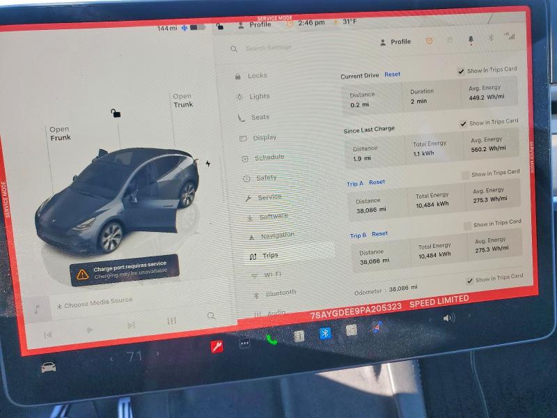 Aukcja sprzedaży 2023 Tesla Model Y, vin: 7SAYGDEE9PA205323, numer aukcji: 76791515