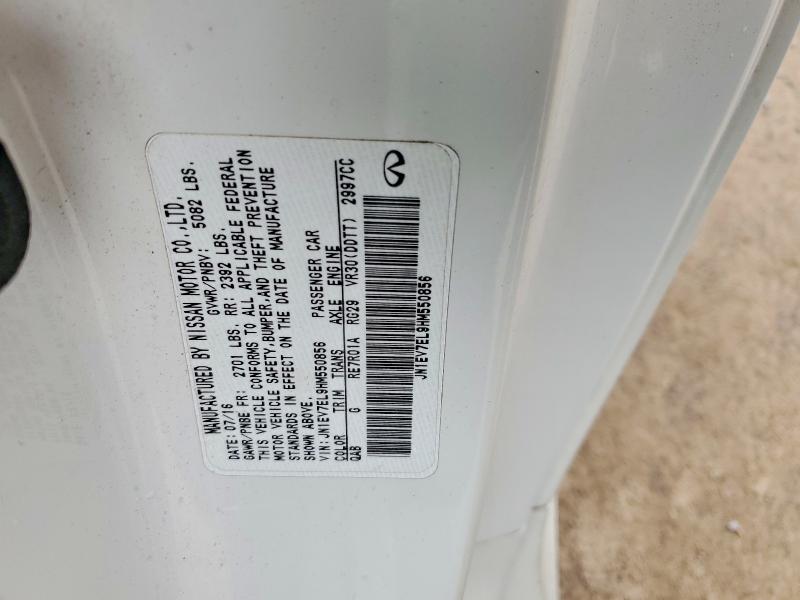 Продажа на аукционе авто 2017 Infiniti Q60, vin: JN1EV7EL9HM550856, номер лота: 75465725