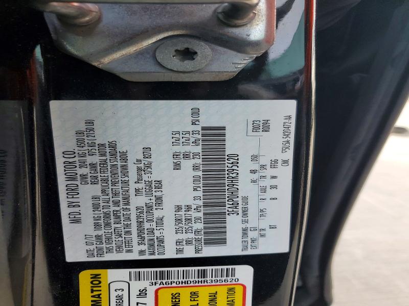 Продажа на аукционе авто 2017 Ford Fusion, vin: 3FA6P0HD9HR395620, номер лота: 78916365