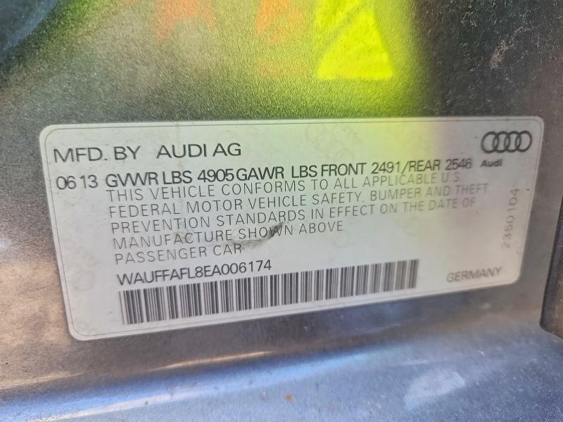77350935 :رقم المزاد ، WAUFFAFL8EA006174 vin ، 2014 Audi A4 Premium مزاد بيع