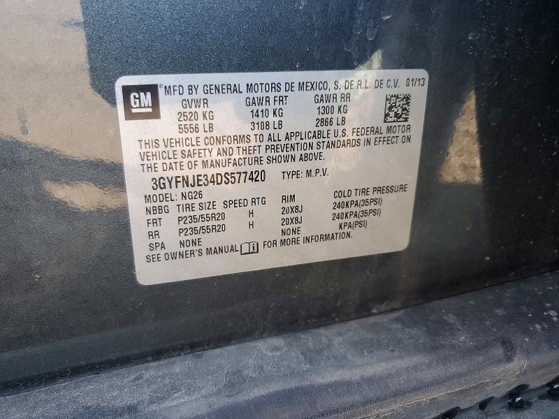 Aukcja sprzedaży 2013 Cadillac Srx, vin: 3GYFNJE34DS577420, numer aukcji: 79039695
