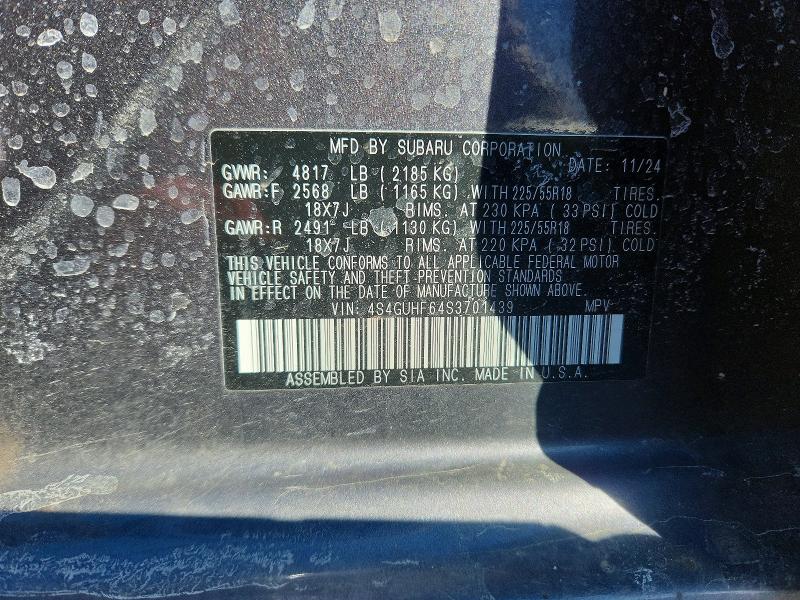 2025 Subaru Crosstrek მანქანა იყიდება აუქციონზე, vin: 4S4GUHF64S3701439, აუქციონის ნომერი: 78890345