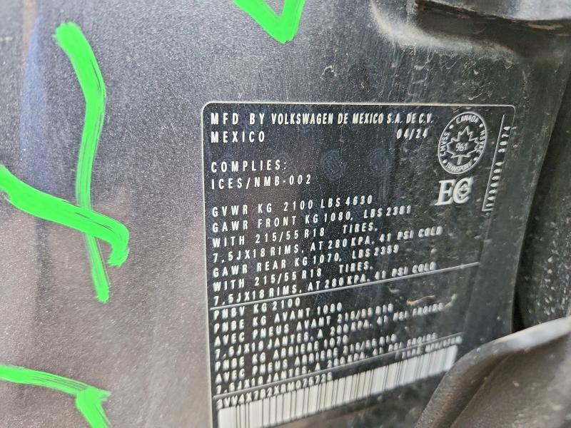 Продаж на аукціоні авто 2024 Volkswagen Taos, vin: 3VV4X7B2XRM075725, номер лоту: 76008095