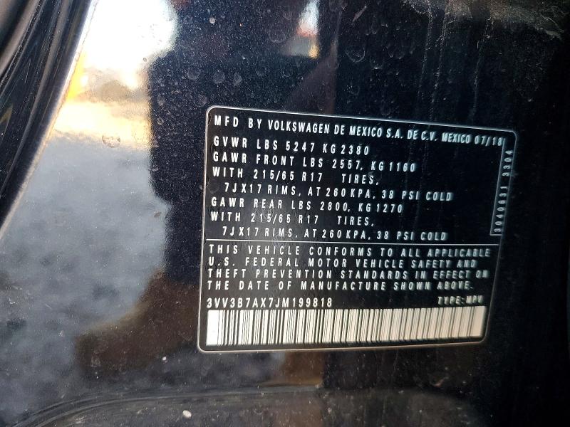 79155025 :رقم المزاد ، 3VV3B7AX7JM199818 vin ، 2018 Volkswagen Tiguan مزاد بيع