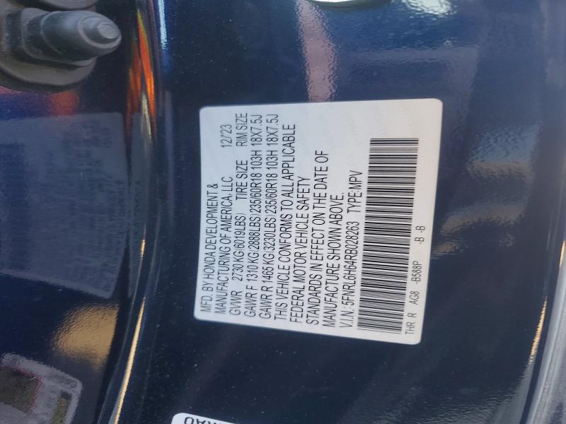 Aukcja sprzedaży 2024 Honda Odyssey, vin: 5FNRL6H64RB028263, numer aukcji: 75315235