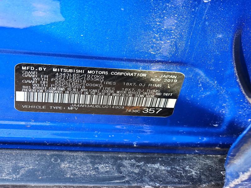 Продаж на аукціоні авто 2020 Mitsubishi Outlander Sport, vin: JA4AR3AU6LU014909, номер лоту: 77623375