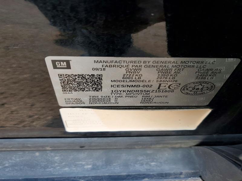Продажа на аукционе авто 2019 Cadillac Xt5 Luxury, vin: 1GYKNDRS5KZ151608, номер лота: 76227505