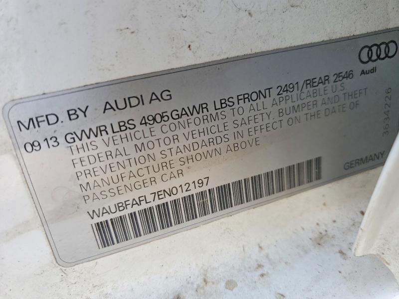 Продаж на аукціоні авто 2014 Audi A4, vin: WAUBFAFL7EN012197, номер лоту: 75487035