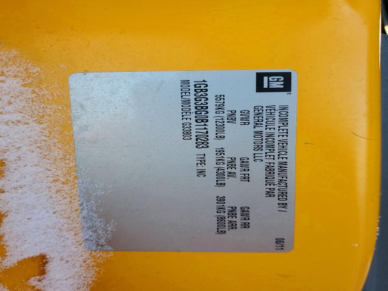 75952925 :رقم المزاد ، 1GB3G3BG0B1170283 vin ، 2011 Chevrolet Express Cutaway مزاد بيع