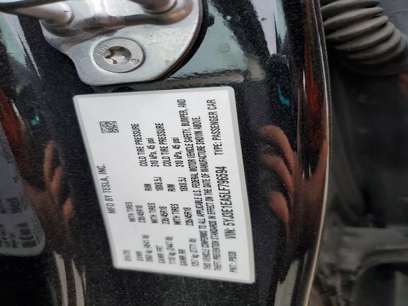 Продажа на аукционе авто 2020 Tesla Model 3, vin: 5YJ3E1EA5LF796594, номер лота: 78093855