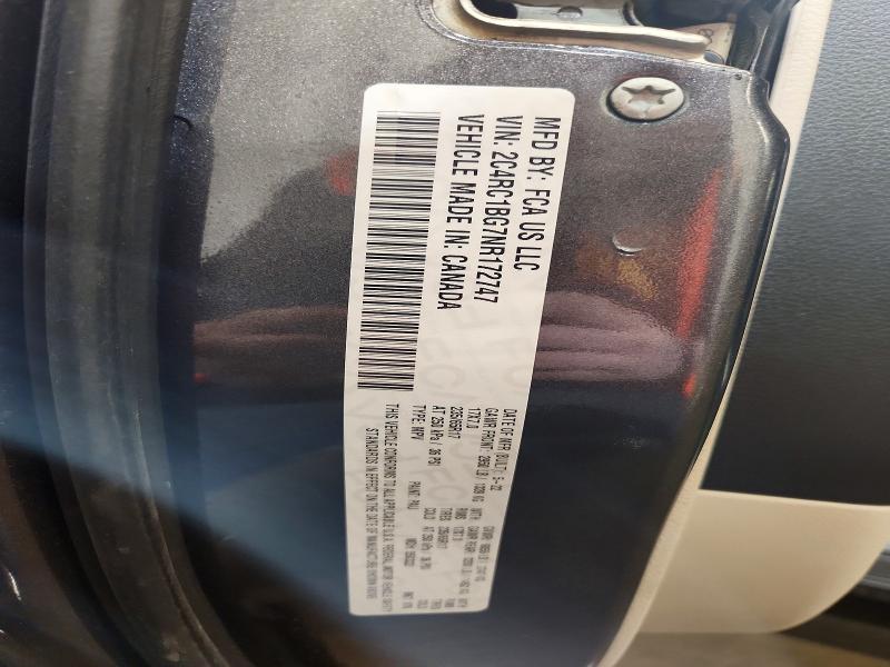 77568875 :رقم المزاد ، 2C4RC1BG7NR172747 vin ، 2022 Chrysler Pacifica مزاد بيع