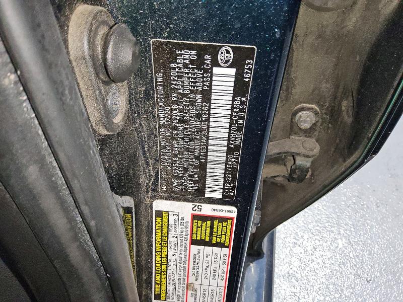 92630935 :رقم المزاد ، 4T1G31AK3LU016262 vin ، 2020 Toyota Camry مزاد بيع