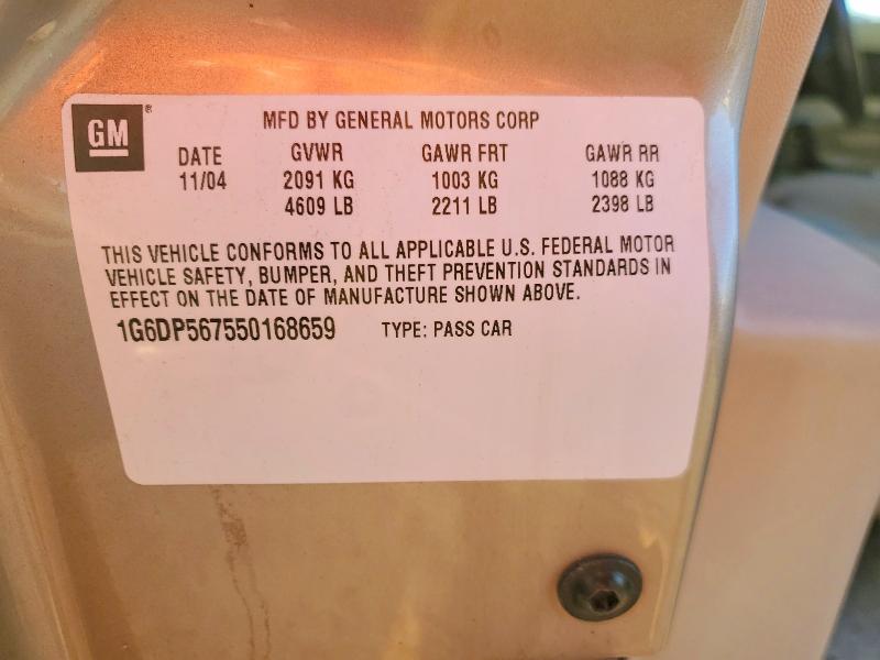 Продажа на аукционе авто 2005 Cadillac Cts, vin: 1G6DP567550168659, номер лота: 76576465