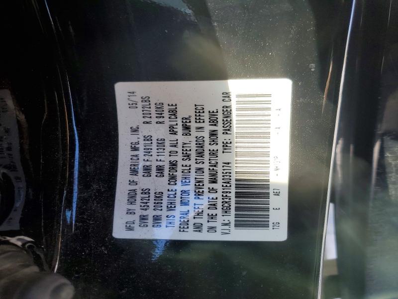 78149355 :رقم المزاد ، 1HGCR3F91EA035174 vin ، 2014 Honda Accord مزاد بيع