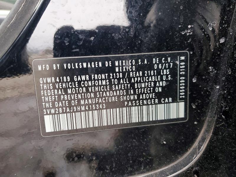 78068215 :رقم المزاد ، 3VW2B7AJ9HM415343 vin ، 2017 Volkswagen Jetta مزاد بيع