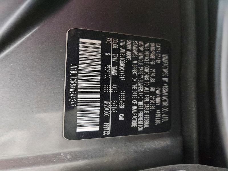 Aukcja sprzedaży 2019 Niss Rogue Sport, vin: JN1BJ1CR8KW344247, numer aukcji: 75224275