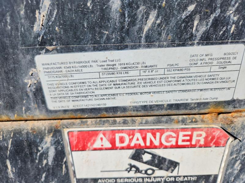 Aukcja sprzedaży 2022 Load Loadtraile, vin: 4ZEDT1421N2248159, numer aukcji: 78638115