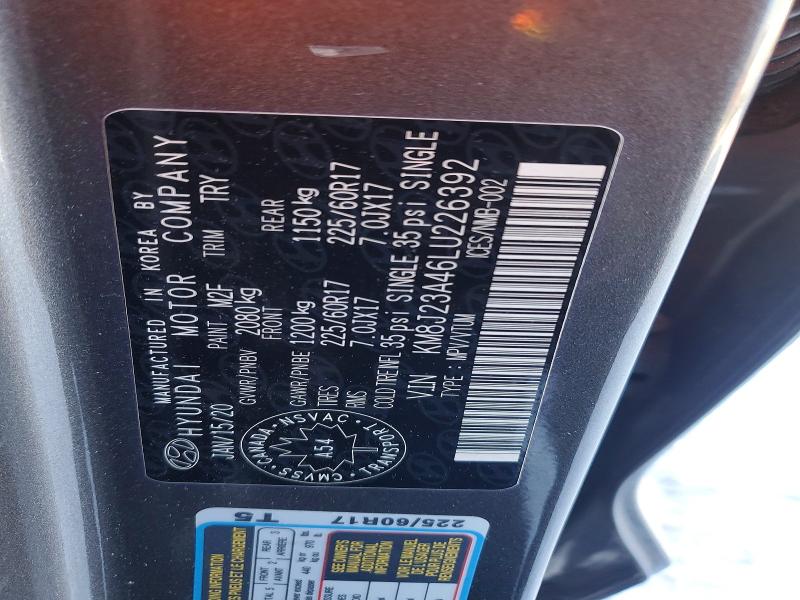 Продаж на аукціоні авто 2020 Hyundai Tucson, vin: KM8J23A46LU226392, номер лоту: 74917375