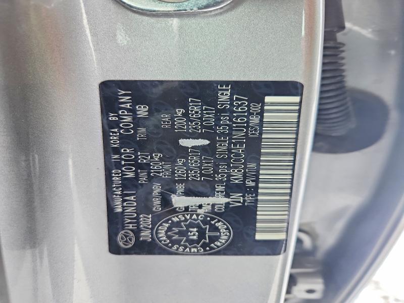 2022 Hyundai Tucson მანქანა იყიდება აუქციონზე, vin: KM8JCCAE1NU161637, აუქციონის ნომერი: 78779385
