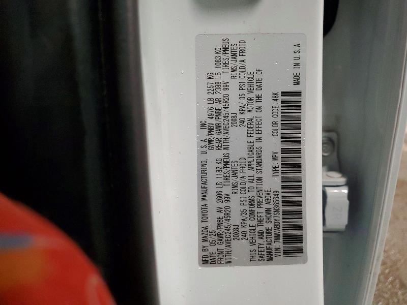 74738855 :رقم المزاد ، 7MMVABDY7SN365649 vin ، 2025 Mazda Cx-50 مزاد بيع