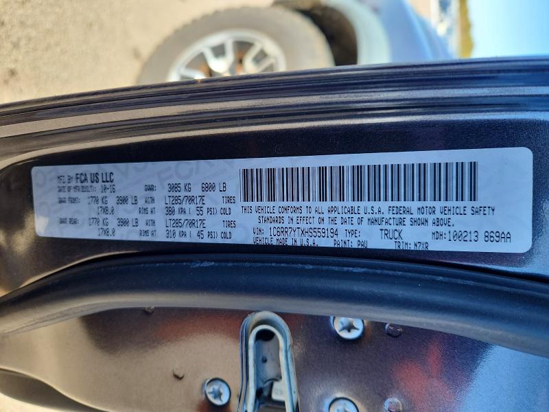 Продаж на аукціоні авто 2017 Ram 1500, vin: 1C6RR7YTXHS559194, номер лоту: 78161925