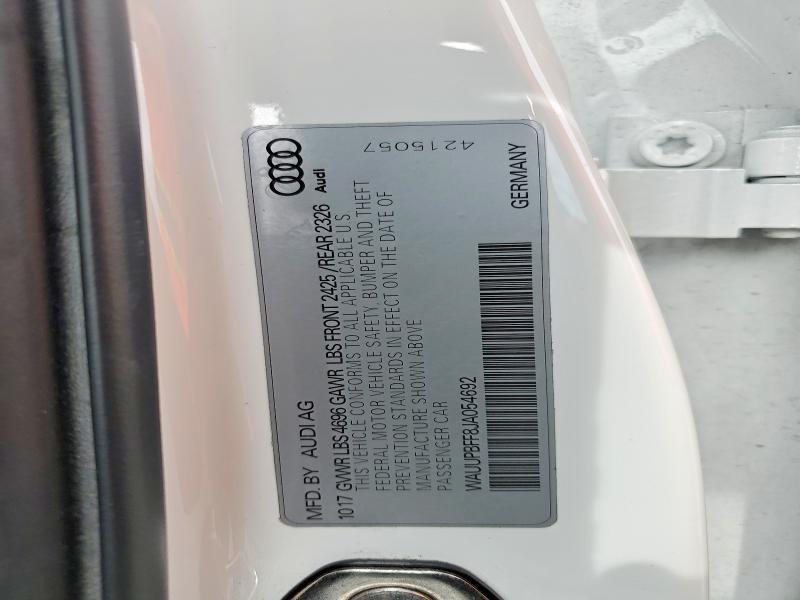 Продажа на аукционе авто 2018 Audi A3, vin: WAUUPBFF8JA054692, номер лота: 97301535