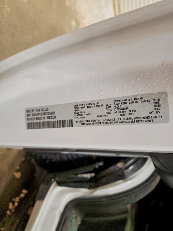 Продаж на аукціоні авто 2024 Ram Promaster 2500, vin: 3C6LRVDG3RE101990, номер лоту: 76786835