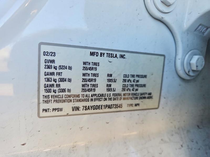 78633685 :رقم المزاد ، 7SAYGDEE1PA073545 vin ، 2023 Tesla Model Y مزاد بيع