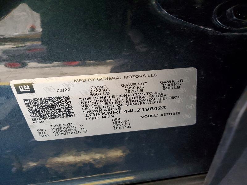 Продаж на аукціоні авто 2020 Gmc Acadia, vin: 1GKKNRL44LZ198423, номер лоту: 74990755